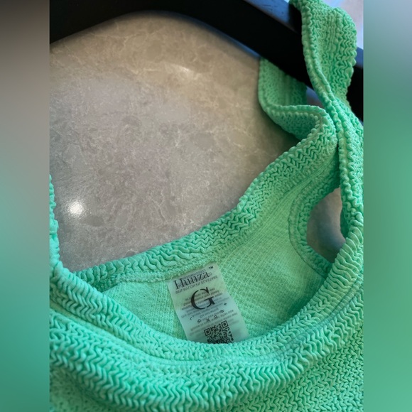 NEW Hunza G Lime Xandra Bikini SET in Neon Green One Size - Picture 12 of 16